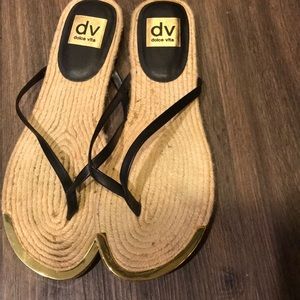 Dolce Vita woven black leather strap Sandals 8.5